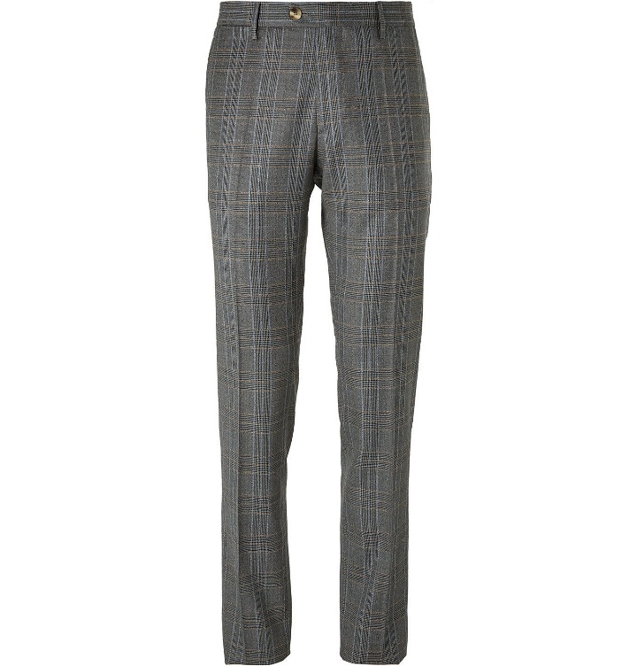 Photo: Etro - Prince of Wales Checked Wool Suit Trousers - Gray