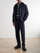 Mr P. - Straight-Leg Wool-Flannel Cargo Trousers - Blue