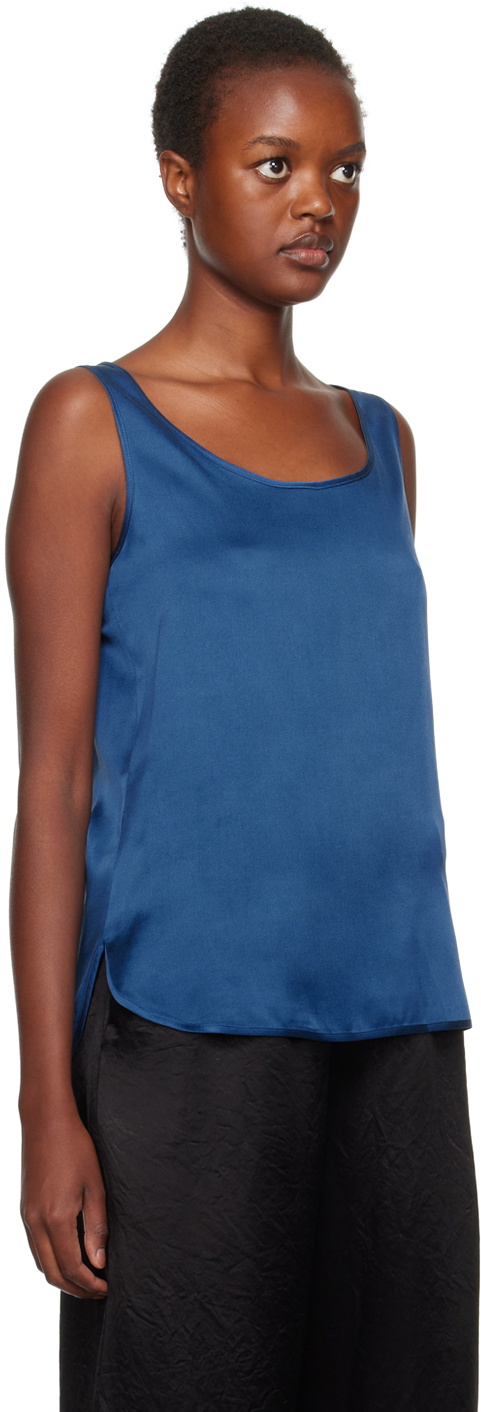 Max Mara Leisure Blue Pan Tank Top