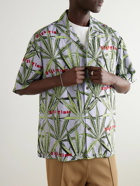 Wacko Maria - High Times Convertible-Collar Printed Crepe Shirt - Green