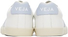 VEJA White & Purple Esplar Logo Leather Sneakers