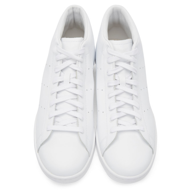 adidas Originals by HYKE White Leather AOH-001 High-Top Sneakers