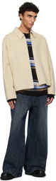 Juun.J Blue Washed Double Waist Jeans
