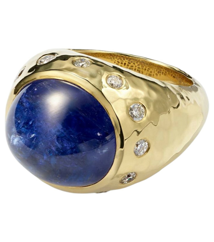 Photo: Octavia Elizabeth Blossom 18kt gold ring with tanzanite and diamonds