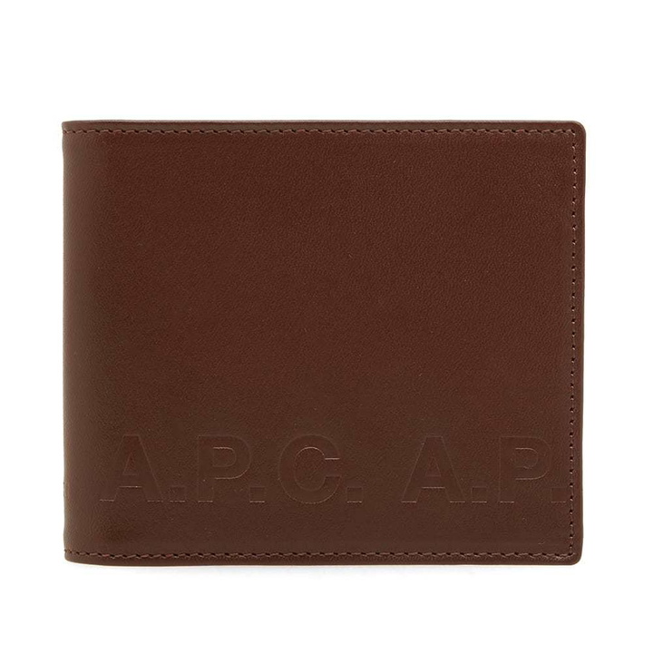 Photo: A.P.C. Aly Logo Leather Billfold Wallet