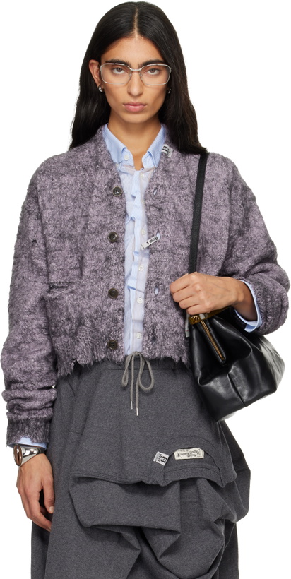 Photo: Maison MIHARA YASUHIRO Purple Mohair Knit Cardigan
