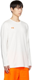 Y-3 White Bonded Long Sleeve T-Shirt