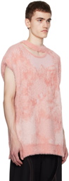 Feng Chen Wang Pink Landscape Painting Sweater