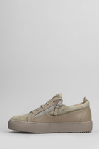Giuseppe Zanotti Gz94 Sneakers In Taupe Suede