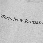 Times New Roman Men's Classic Logo Organic Hoody in Grey
