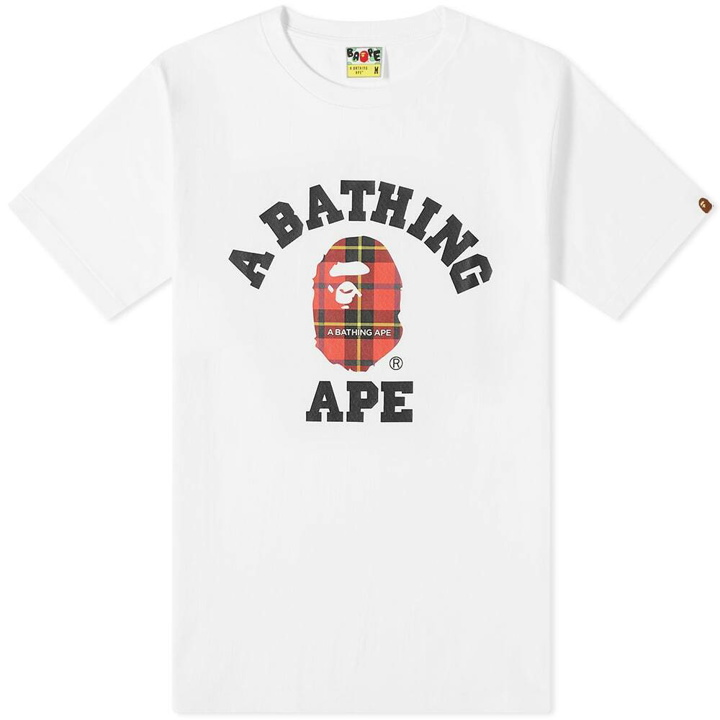 Photo: A Bathing Ape BAPE Logo Check College Tee