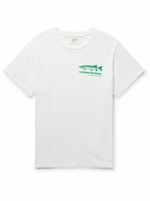 Photo: Pasadena Leisure Club - Rather Be Printed Combed Cotton-Jersey T-Shirt - White