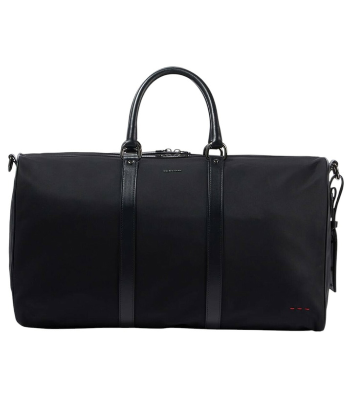 Photo: Kiton Leather-trimmed duffel bag