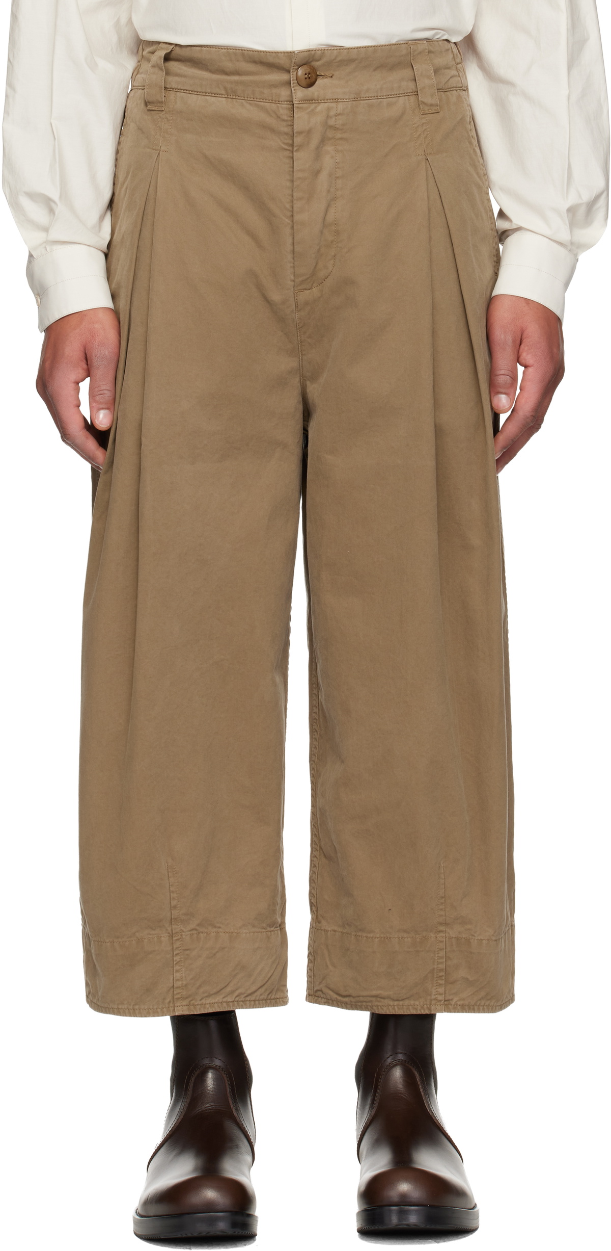 Toogood Khaki 'The Acrobat' Trousers Toogood