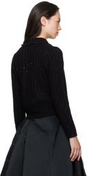 SHUSHU/TONG Black Sequins Cardigan