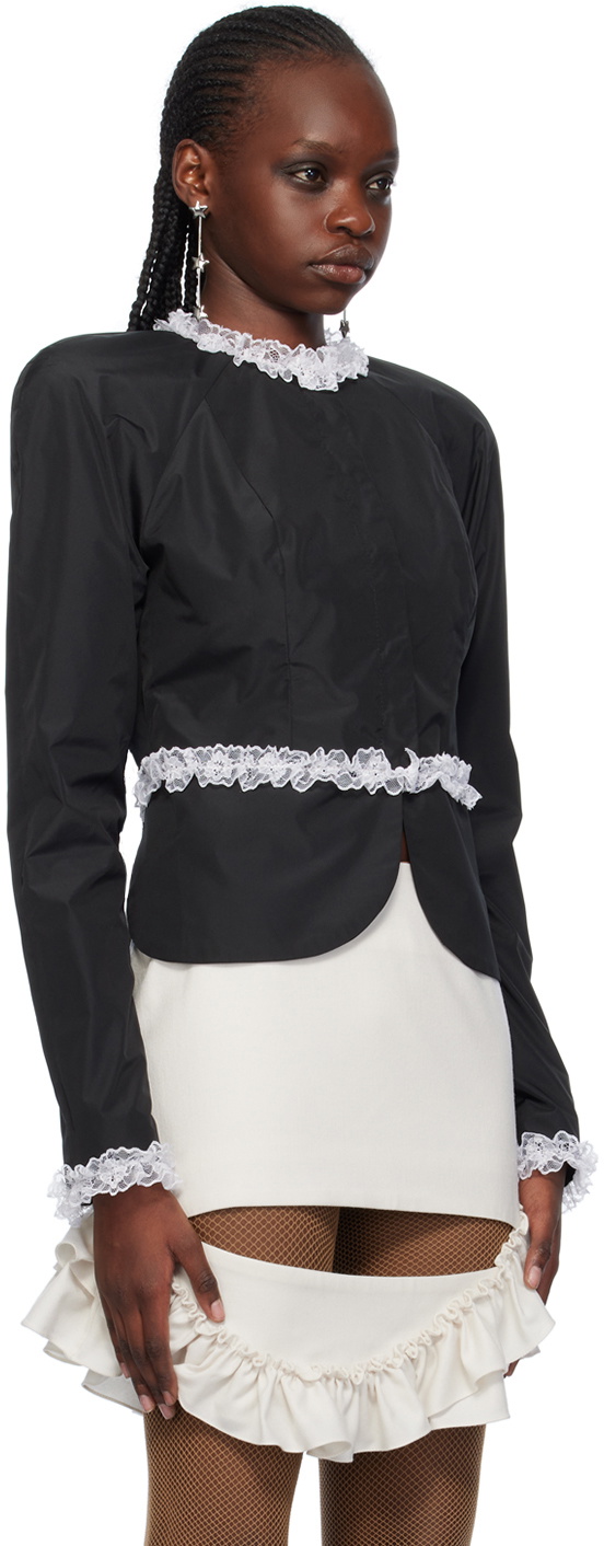 FIDAN NOVRUZOVA Black Padded Shoulder Jacket
