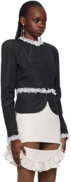 FIDAN NOVRUZOVA Black Padded Shoulder Jacket