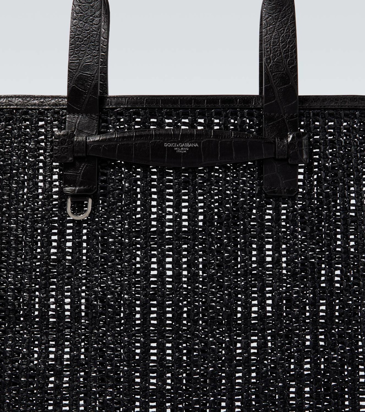 Dolce&Gabbana Adamo woven leather-trimmed shopper