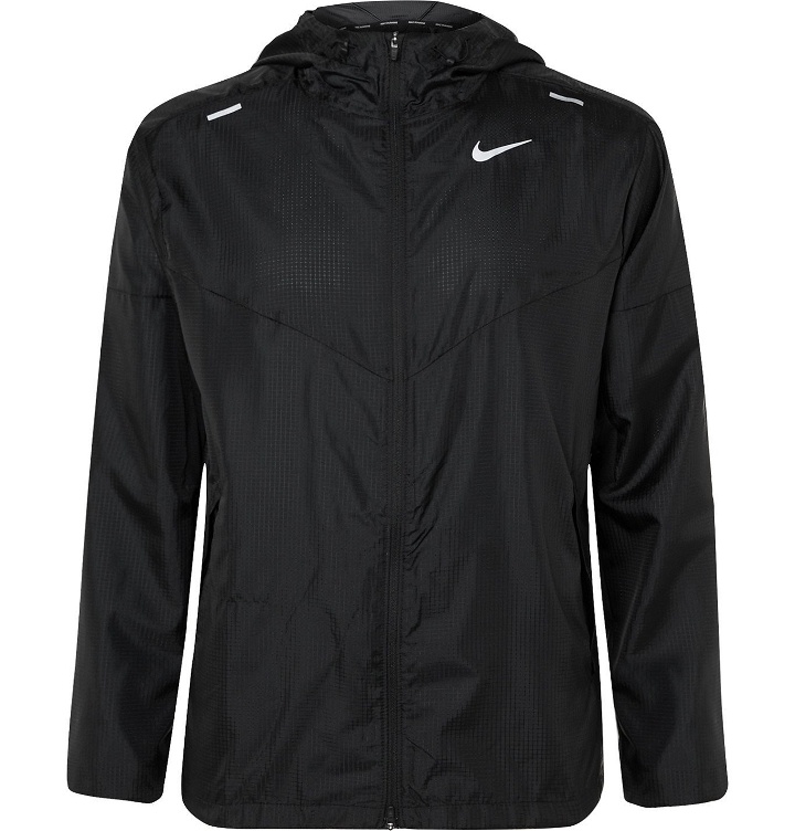 Photo: Nike Running - Windrunner Logo-Print Shell Hooded Jacket - Black