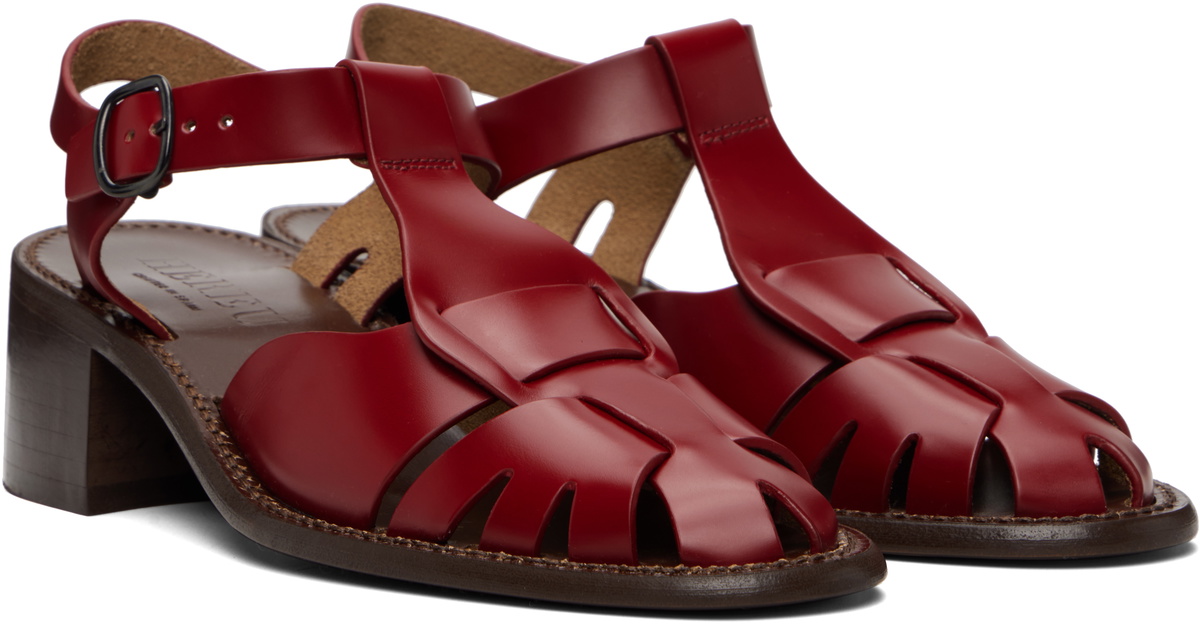HEREU Red Pesca Heeled Sandals