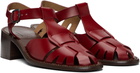 HEREU Red Pesca Heeled Sandals