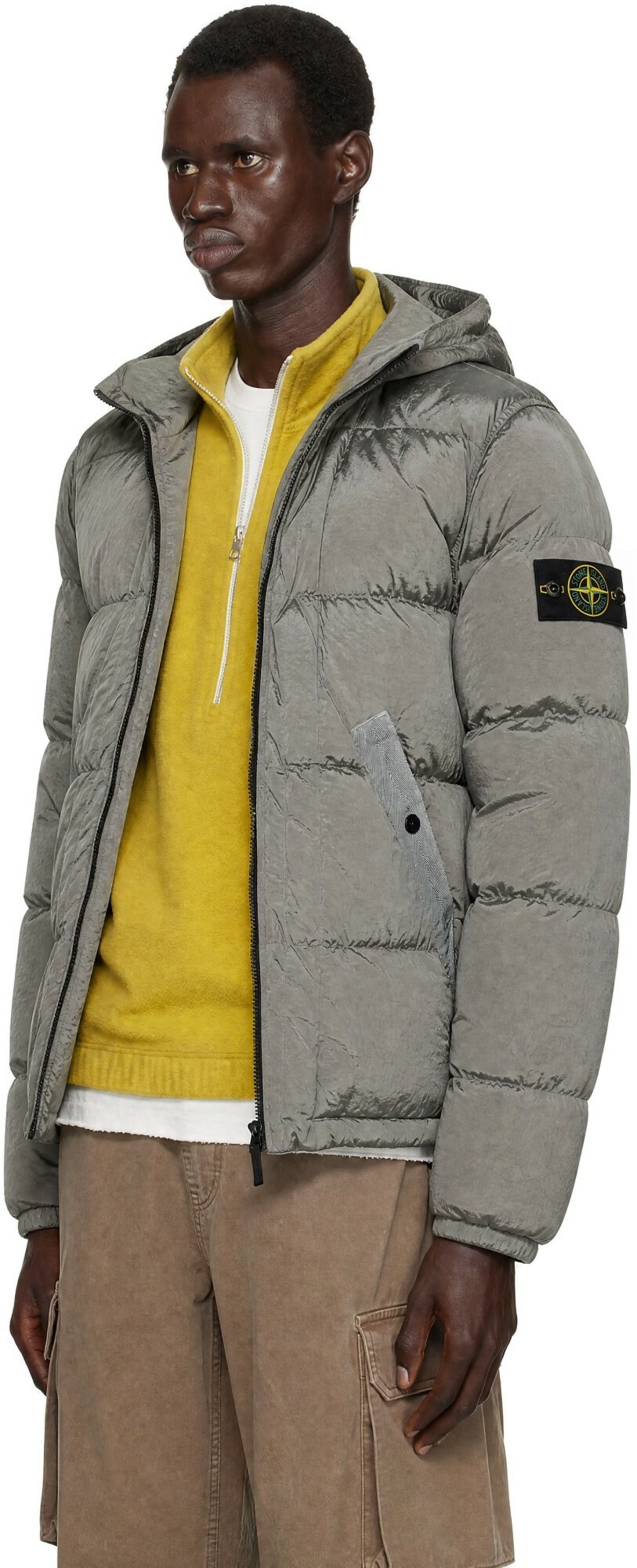 Stone Island Gray 4100019 Nylon Metal Down Jacket