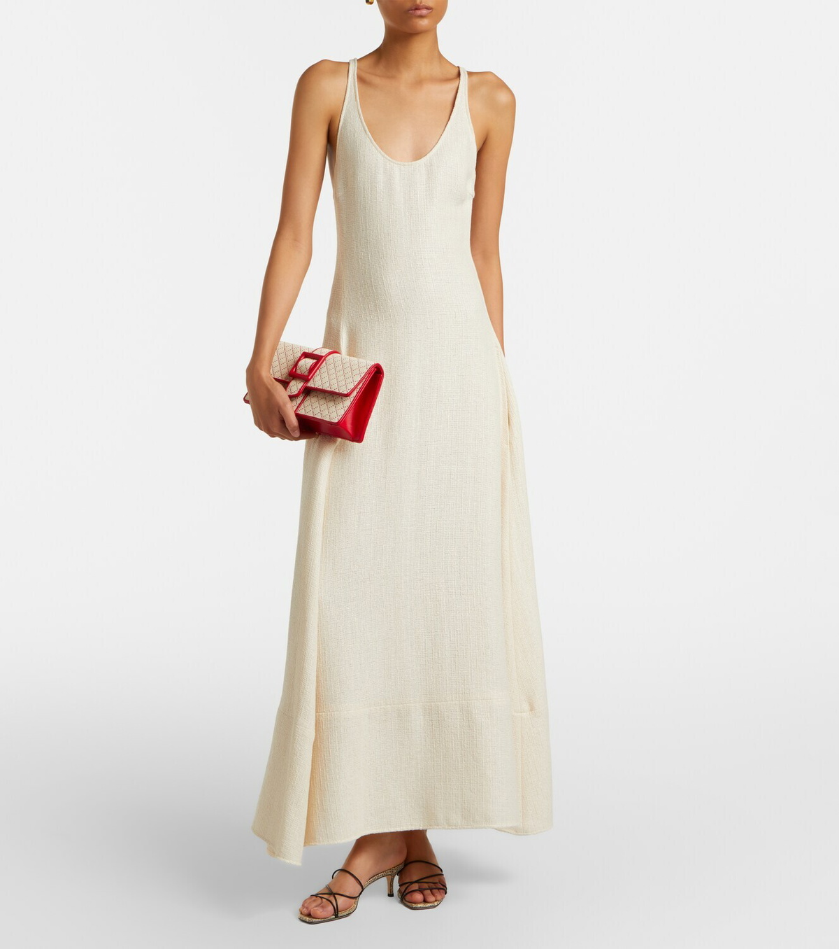 Manolo Blahnik Maycap raffia-effect clutch