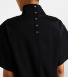 Alaïa Asymmetric cotton jersey T-shirt