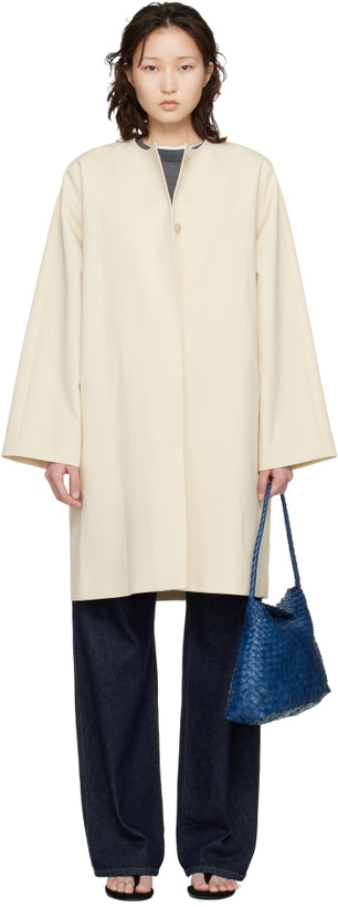 Photo: Loulou de Saison Beige Merill Cotton Gabardine Coat