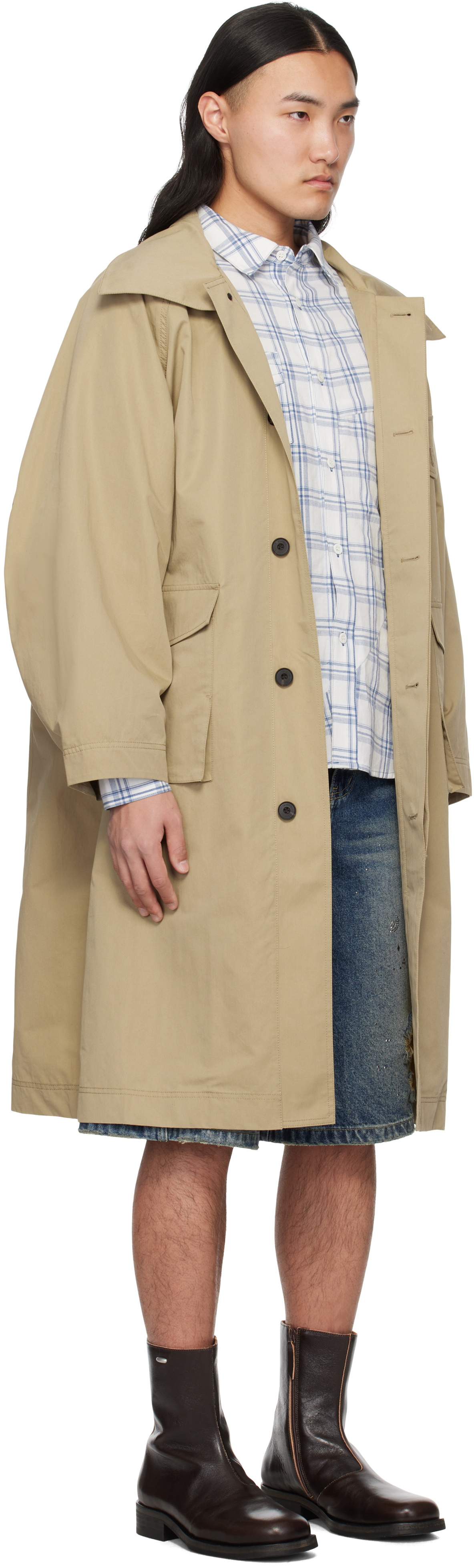 lesugiatelier Beige Travel Mac Coat