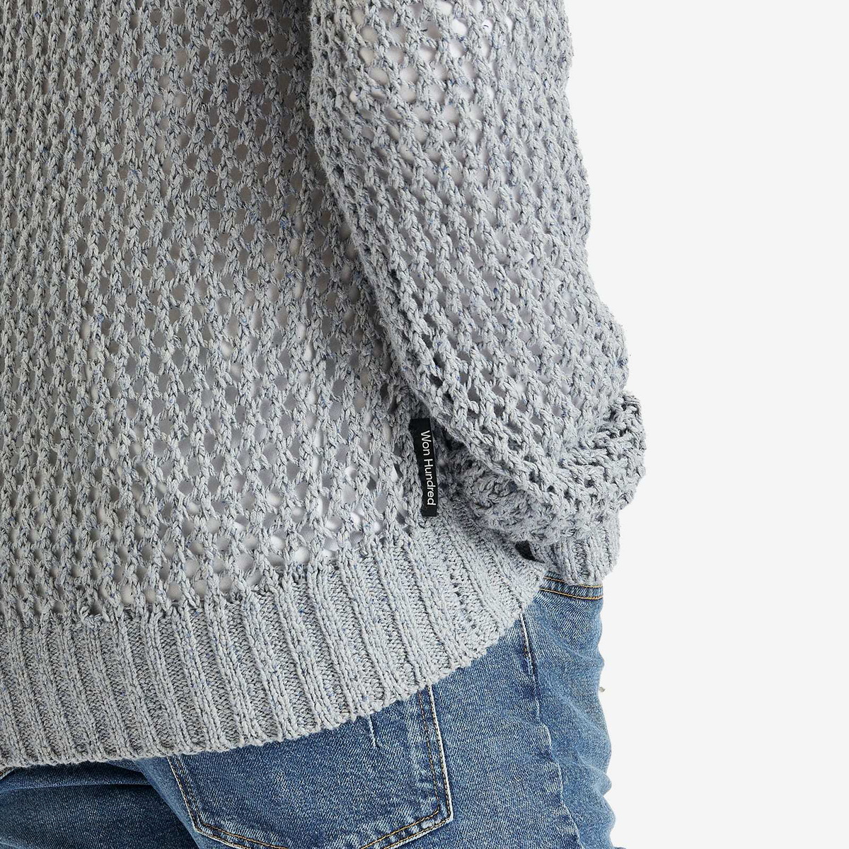 Won Hundred Men's Ryder Crew Neck Jumper in Grey