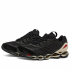 Mizuno Wave Prophecy LS Graphpaper in Black/Ivory/Red