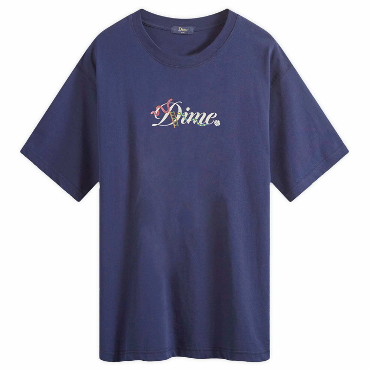 Photo: Dime Men's Cursive Snake T-Shirt in Navy