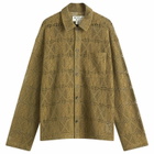 Merely Made Men's Knit Flower Overshirt in Khaki