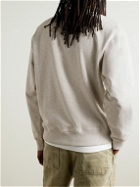 KENZO - Logo-Embroidered Cotton-Jersey Sweatshirt - Gray