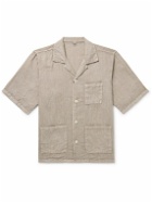 Aspesi - Camp-Collar Linen Shirt - Neutrals