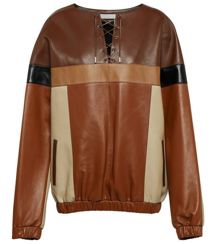 Photo: Chloé Patchwork leather blouse