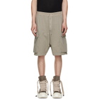Rick Owens DRKSHDW Taupe Tower Cargobela Shorts
