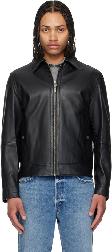 Photo: BOSS Black Regular Fit Nappa Leather Jacket