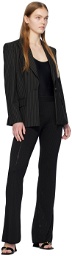 Versace Jeans Couture Black Pinstripe Blazer
