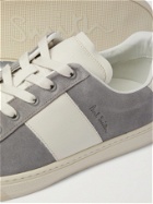 PAUL SMITH - Hansen Leather-Trimmed Suede Sneakers - Gray - 6