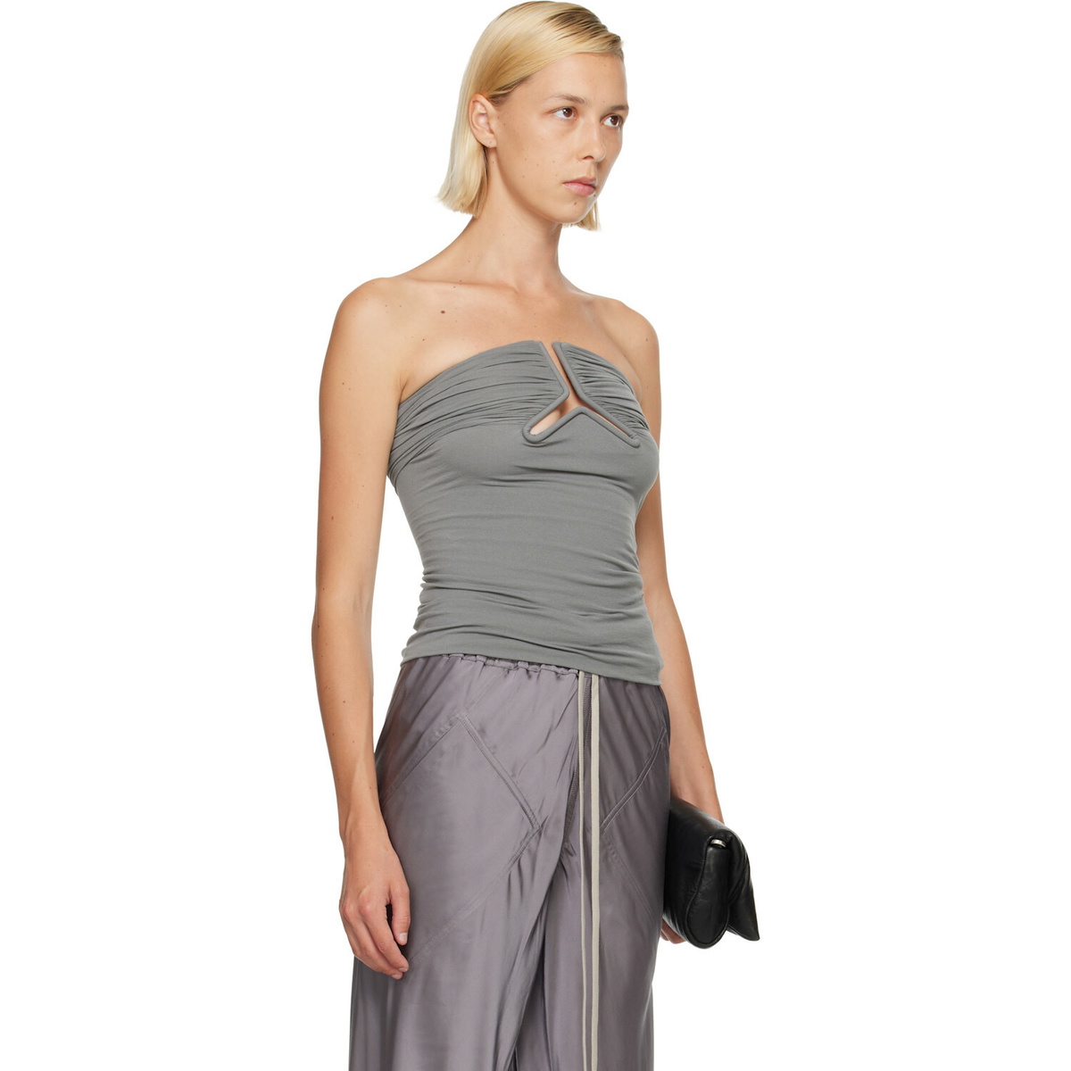 Rick Owens Gray Alannah Prong Bustier Top