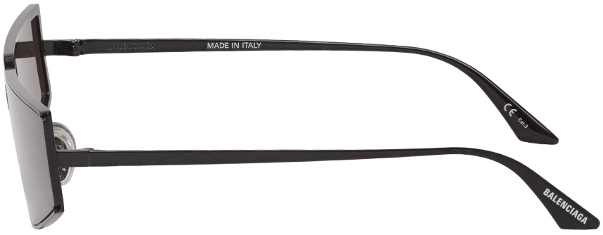 Balenciaga Black Thin Angular Sunglasses Balenciaga display picture 2
