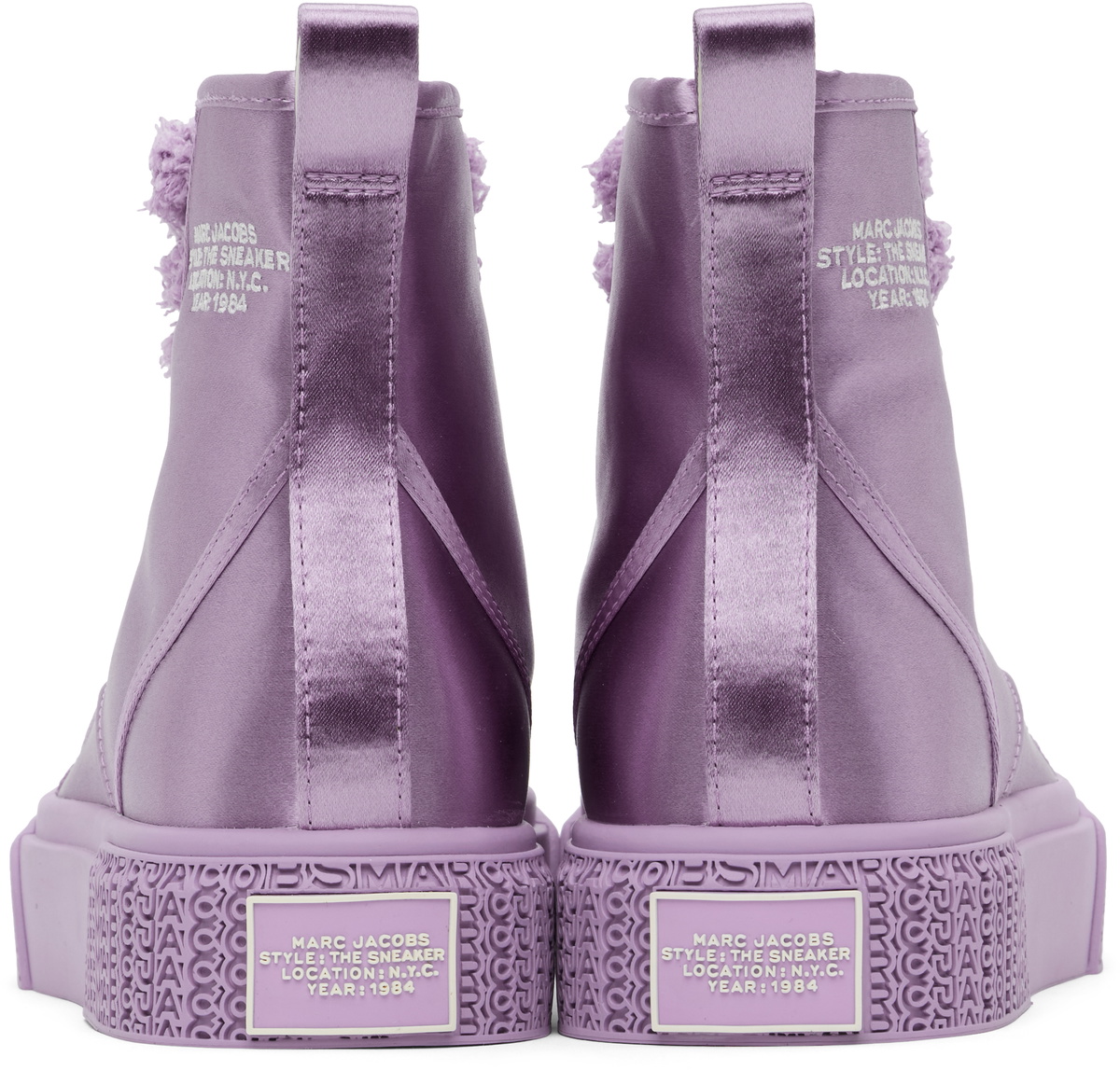 Marc Jacobs Purple 'The High Top Satin' Sneakers Marc Jacobs