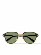 Bottega Veneta - Aviator-Style Gold-Tone and Acetate Sunglasses