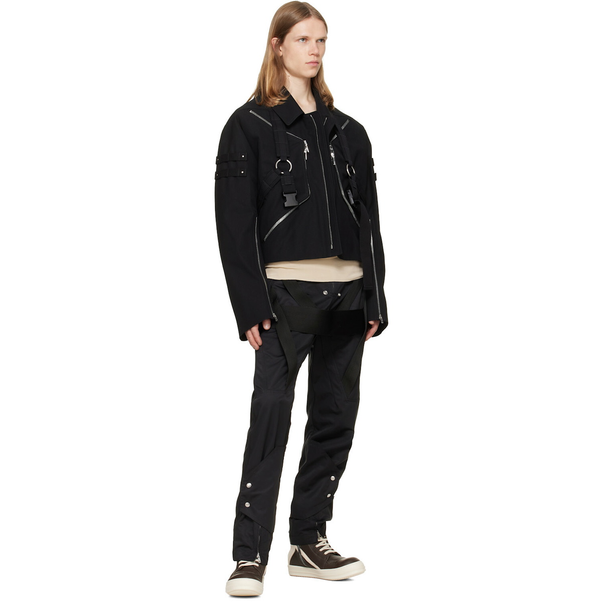 Rick Owens Gray Tower Jumbolaced Geobasket Sneakers
