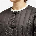 Taion Men's x Beams Lights Reversible Inner Down Jacket in Black/Black