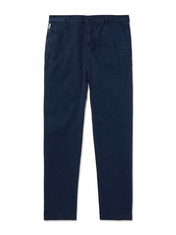Photo: Belstaff - Rally Slim-Fit Straight-Leg Garment-Dyed Cotton-Twill Chinos - Blue