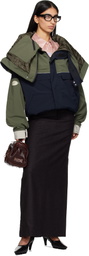 Martine Rose Black Tailored High Waisted Maxi Skirt