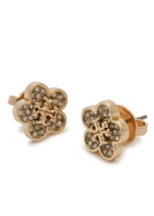 Tory Burch Kira Floral Pavé 18kt Gold-plated Stud Earrings - One Size